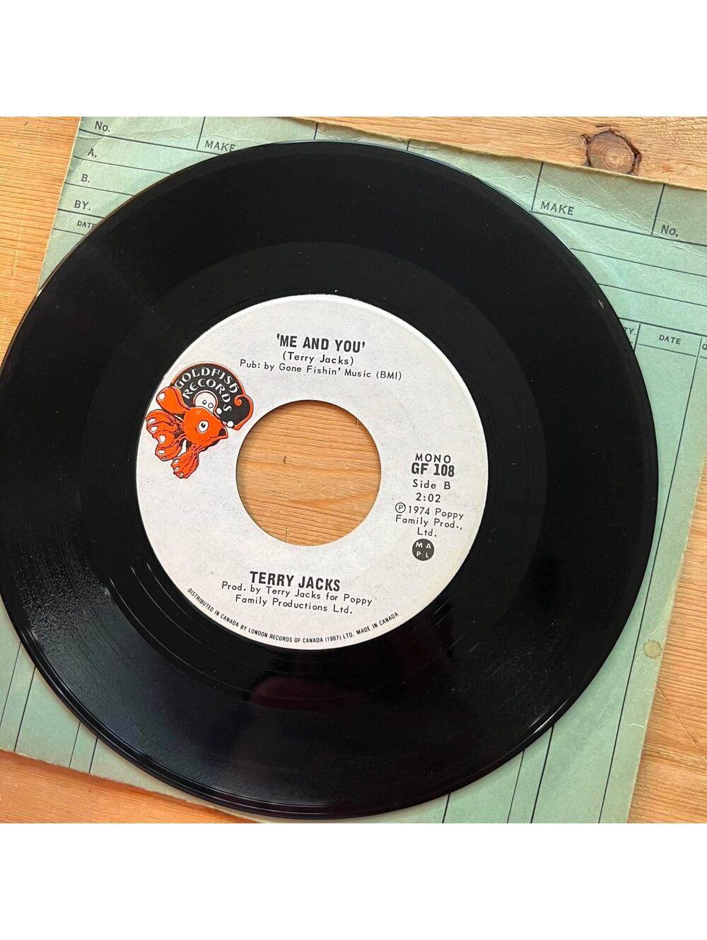 Terry Jacks - Me and You/If you go Away 45rpm VG+ R90